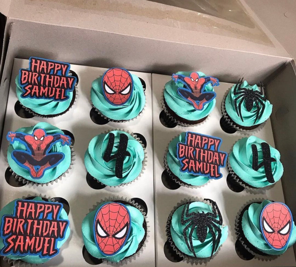 Spider-Man cupcakes