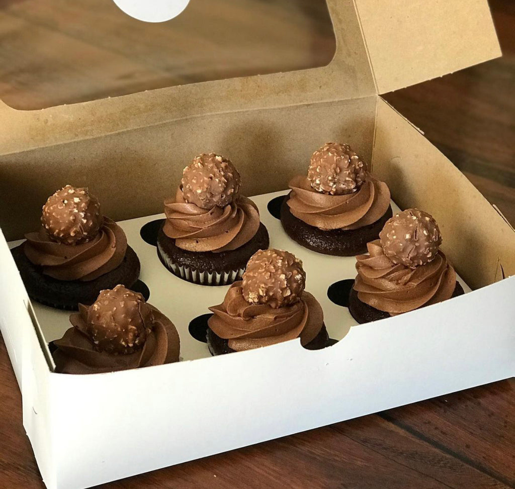 Cocoa rocher cupcakes
