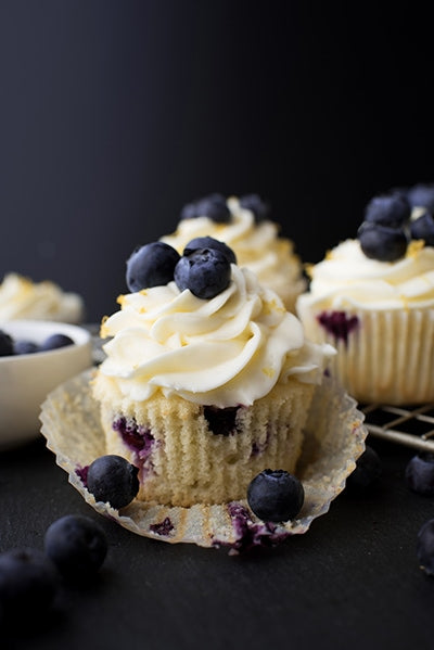 Lemon and blueberry cupcakes